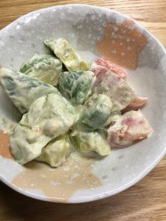 アボカド・ゆで卵・トマトのサラダ-レシピのメイン写真