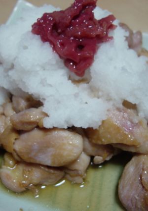 鶏もも肉の梅おろしのせ☆にんにく風味-レシピのメイン写真