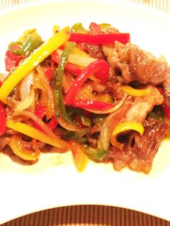 パプリカと牛肉のオイスターソース炒め-レシピのメイン写真