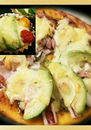 アボカドと豚肉のピザ♪。(発酵なし)-レシピのメイン写真