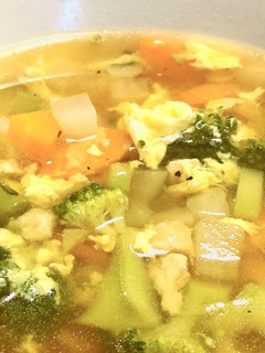 野菜沢山!鶏肉とブロッコリーの卵スープ-レシピのメイン写真