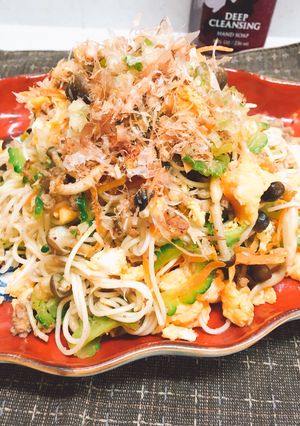 ゴーヤひき肉入りソーメンチャンプル-レシピのメイン写真