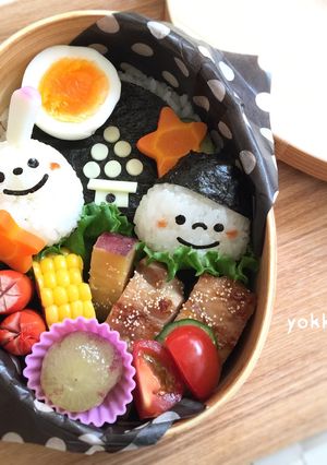 お月見☆簡単☆弁当☆秋弁当☆キャラ弁-レシピのメイン写真