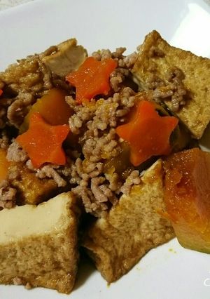 ＊かぼちゃ&厚揚げの煮物＊-レシピのメイン写真