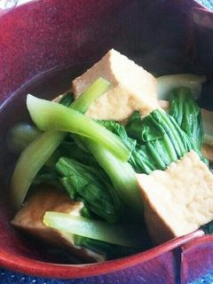 チンゲン菜と厚揚げのウマ煮♡-レシピのメイン写真