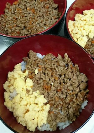 ☆簡単･冷めてもOK☆合挽肉のそぼろ丼-レシピのメイン写真
