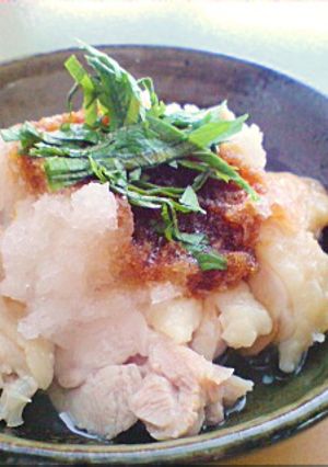 レンジで簡単♪蒸し鶏の醤油のっけおろし-レシピのメイン写真