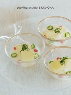簡単冬瓜と山芋のすり流しほんのり梅風味 -レシピのメイン写真