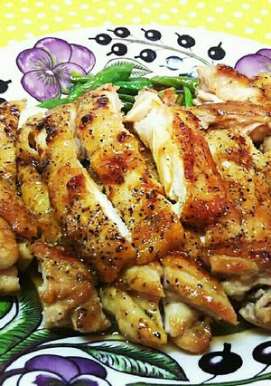 鶏肉の黒胡椒照り焼き-レシピのメイン写真