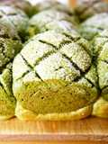 おやつに♪抹茶メロンちぎりパン～HB生地
