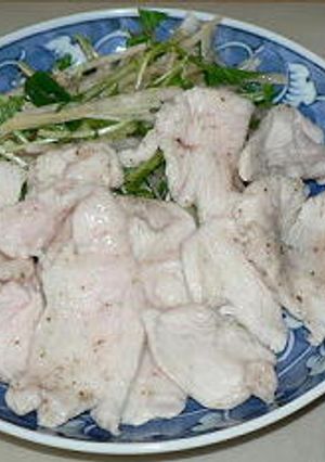 鶏むね肉の冷しゃぶ風と香味野菜のサラダ-レシピのメイン写真