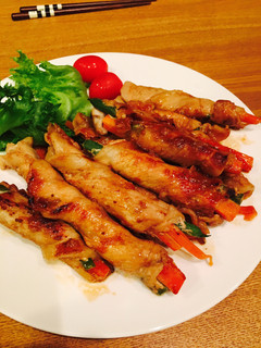 母の味♪人参とインゲンの肉巻き-レシピのメイン写真