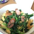 いつものニラ玉にウィンナー