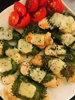 節約!鶏胸肉の青しそチーズ焼き-レシピのメイン写真