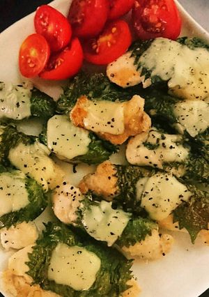 節約！鶏胸肉の青しそチーズ焼き-レシピのメイン写真