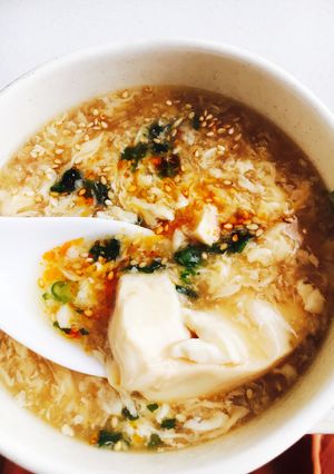 簡単とろーり癖になる。くずし豆腐の酸辣湯-レシピのメイン写真
