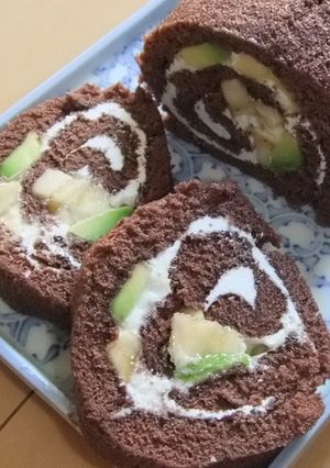 アボカドとバナナのロールケーキ-レシピのメイン写真