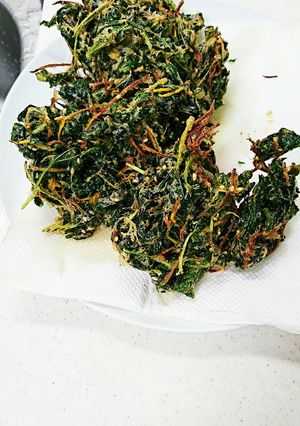 モロヘイヤとニンジンのカラッとかき揚げ-レシピのメイン写真