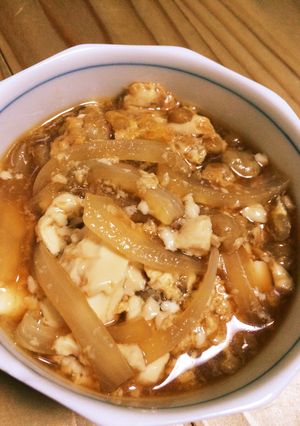 節約！簡単！時短！揚げ玉と豆腐の卵とじ♡-レシピのメイン写真