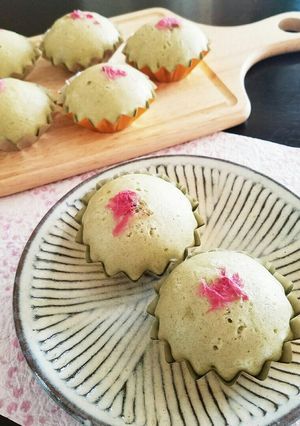 【お菓子】香る♡桜の葉のもちもち蒸しパン-レシピのメイン写真