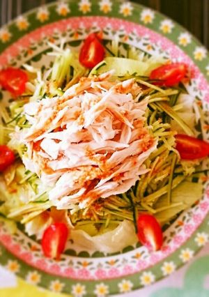 ササミと野菜のバンバンジー風-レシピのメイン写真