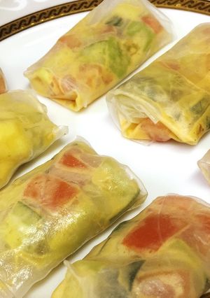 食べやすい◇コブサラダ生春巻き◇-レシピのメイン写真