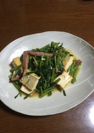 超簡単エンサイ(空芯菜)の炒め物-レシピのメイン写真