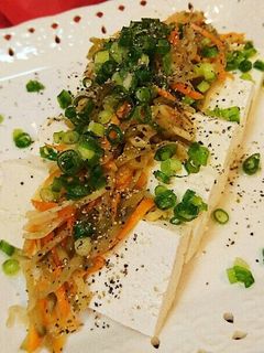ザーサイ(搾菜)と生姜の冷奴~豆腐サラダ-レシピのメイン写真