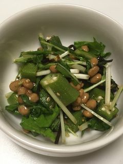 簡単!オクラ納豆と塩昆布のあて-レシピのメイン写真