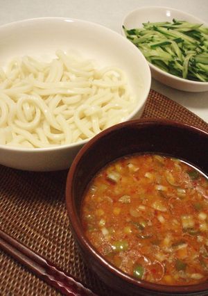 お家で✿坦々胡麻つけうどん-レシピのメイン写真