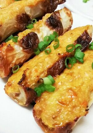 ちくわボート~野菜たっぷりつくねon-レシピのメイン写真