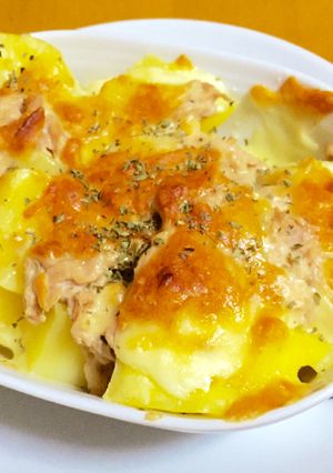 簡単おつまみ♡じゃが芋とツナのチーズ焼き-レシピのメイン写真