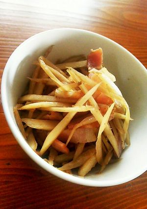 超時短ごぼうベーコンきんぴら-レシピのメイン写真