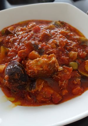 かんたん☆さば缶と茄子と豆のトマト煮-レシピのメイン写真