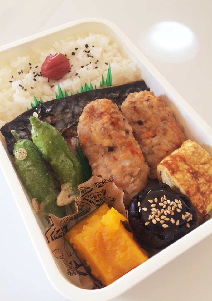 毎日男弁当⁂鯖塩焼き夏の終わりのお弁当-レシピのメイン写真