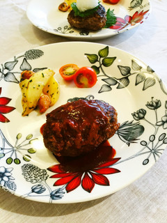 牛こま切れでハンバーグ-レシピのメイン写真