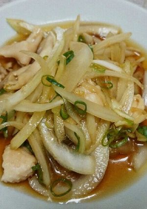 鶏皮と玉ねぎのひんやりポン酢和え-レシピのメイン写真