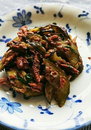 さんまの蒲焼きとナスの炒め物-レシピのメイン写真
