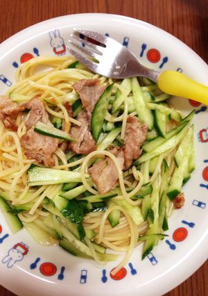 さっぱり きゅうりと豚肉パスタ-レシピのメイン写真