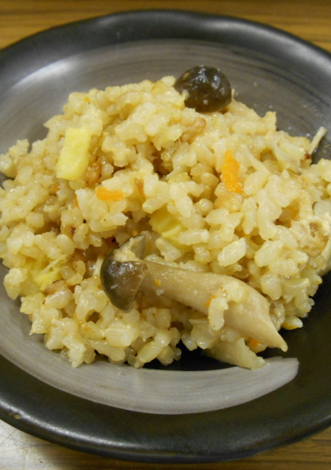 具だくさん！秋の玄米炊込みご飯-レシピのメイン写真