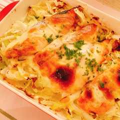 รูปของ 鮭とキャベツのチーズ焼き