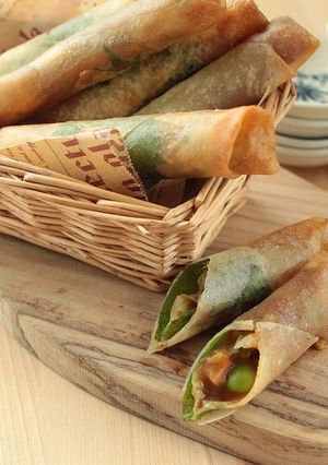 枝豆とソーセージのスティックカレー春巻き-レシピのメイン写真
