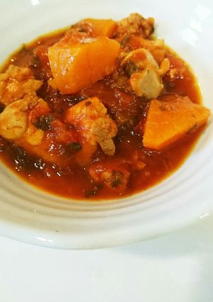 カボチャと鶏肉のトマト煮-レシピのメイン写真