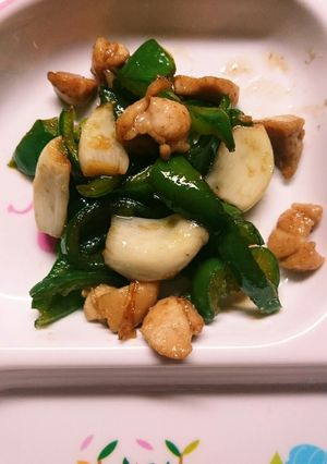 ピーマン鶏肉にんにくの甘辛炒め-レシピのメイン写真