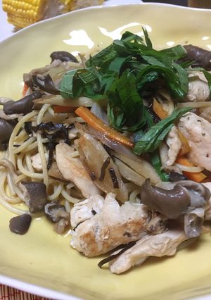 ささみと青じその塩昆布パスタ-レシピのメイン写真