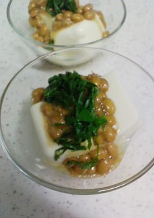 時間が無いとき☆　納豆かけ豆腐-レシピのメイン写真