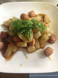 大根とウィンナーのコロコロ炒め-レシピのメイン写真