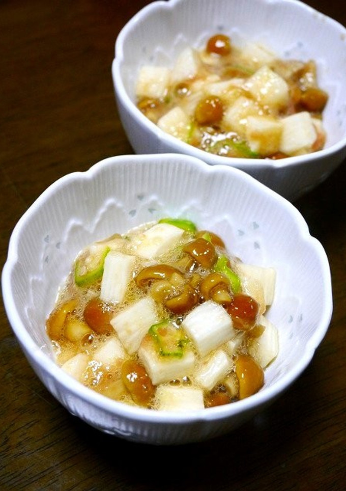 簡単！長いもなめこの梅和え(長芋丼)-レシピのメイン写真