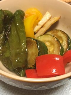 夏野菜の黒酢焼き浸し-レシピのメイン写真