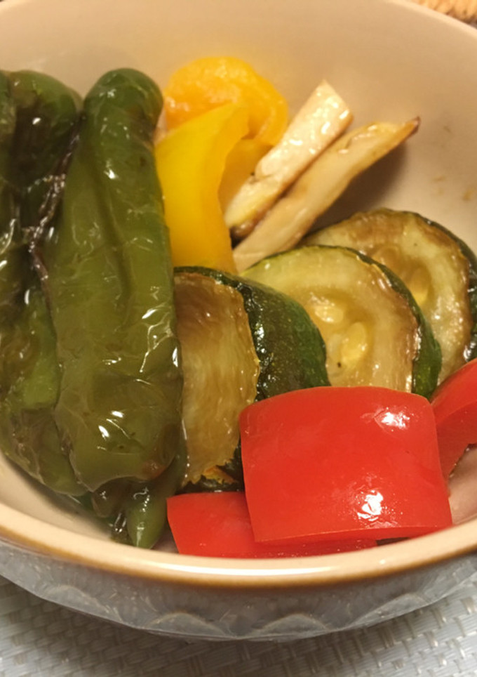 夏野菜の黒酢焼き浸し-レシピのメイン写真